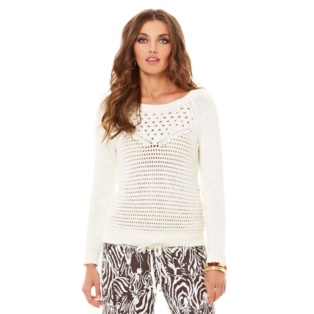 Lilly Pulitzer Cameo White Penelope Sweater